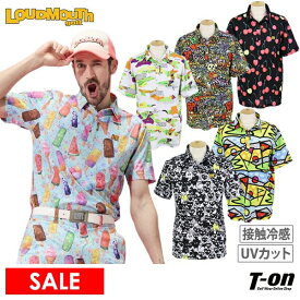 ラウドマウス ゴルフ LOUDMOUTH GOLF 日本正規品 日本規格 メンズ ポロシャツ 半袖 接触冷感 UVカット 吸汗速乾 派手柄 総柄デザイン M〜3Lまで 【送料無料】 2025 春夏 新作 ゴルフウェア