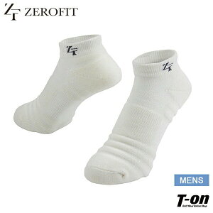 ゼロフィット ZEROFIT メンズ ソックス アンクル丈ソックス スニーカー丈ソックス 厚底パイルクッション アンチバクテリアソックス ムレ軽減 抗菌防臭 ロゴジャガード ゴルフ