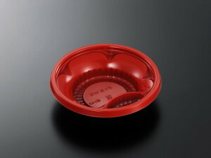 どんぶり CTポケ丼 M16 赤-BK 身 【1000枚本体蓋セット】弁当容器 お弁当箱 業務用 使い捨て容器 テイクアウト容器