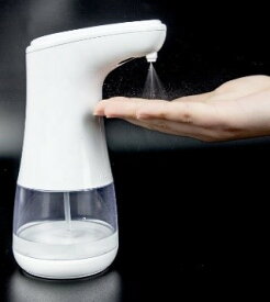 【送料無料】アルコールディスペンサー 防水 オート 電池式 霧 除菌 タッチレス 非接触 スタンド 消毒 コンパクト f02