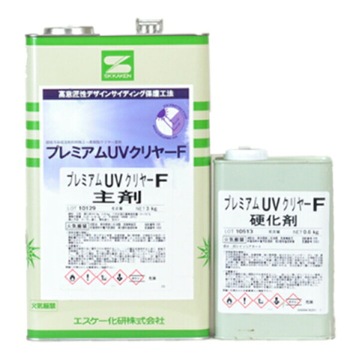 楽天市場】プレミアムUVクリヤーSi 3分艶 3.6kg 硬化剤セット シリコン  