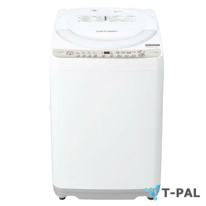楽天市場】シャープ SHARP ES-T716-C ベージュ系 全自動洗濯機 穴なし 