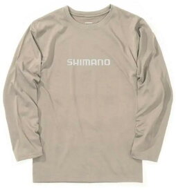 シマノ(SHIMANO) ドライロゴTシャツ ロングスリーブ SH-022W　モスグレー XLサイズ