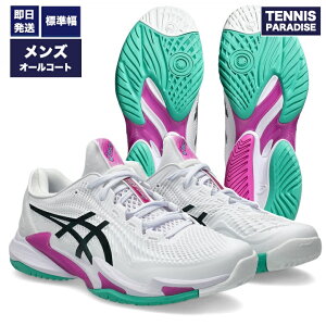 2026 asics �A�V�b�N�X �e�j�X�V���[�Y �I�[���R�[�g �����Y �R�[�gFF3 / COURT FF 3 AC M (1041A370-106) �z���C�g × �f�W�^���T�N��