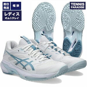 2026 asics �A�V�b�N�X �e�j�X�V���[�Y �I���j�N���[ ���f�B�[�X �\�����[�V�����X�s�[�hFF4 OC / SOLUTION SPEED FF 4 OC (1042A306-102) �z���C�g × �T�o�u���[