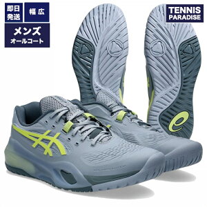2026 asics �A�V�b�N�X �e�j�X�V���[�Y �I�[���R�[�g �����Y �Q�����]�����[�V����10 ���C�h / GEL-RESOLUTION X AC WIDE (1041A487-402) �O���[�u���[ × �s�X�^�`�I