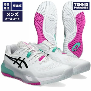 2026 asics �A�V�b�N�X �e�j�X�V���[�Y �I�[���R�[�g �����Y �Q�����]�����[�V����10 / GEL-RESOLUTION X (1041A481-103) �z���C�g × �I�[�����O���[��