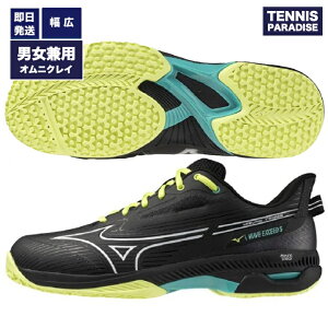2024 mizuno �~�Y�m �e�j�X�V���[�Y ���j�Z�b�N�X �I���j�N���[ �E�G�[�u�G�N�V�[�h5�X�[�p�[���C�h / WAVE EXCEED 5 SW OC (61GB231446) �u���b�N × �z���C�g × �C�G���[