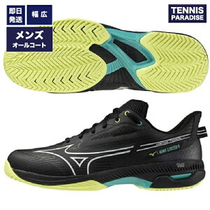 2024 mizuno �~�Y�m �e�j�X�V���[�Y �I�[���R�[�g �����Y �E�G�[�u�G�N�V�[�h5�X�[�p�[���C�h / WAVE EXCEED 5 SW AC (61GA231646) �u���b�N × �z���C�g × �C�G���[