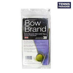 Bow Brand �{�E�u�����h �e�j�X �O���b�v�e�[�v �I�[�o�[�O���b�v �v���O���b�v30PK / PRO GRIP (30�{��) (BOW030) �u���b�N�E�z���C�g