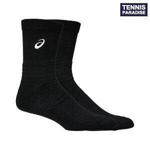 asics �A�V�b�N�X �e�j�X�\�b�N�X ���j�Z�b�N�X ���]�����[�V�����N���[�\�b�N�X / RESOLUTION CREW SOCKS (3043A114-001) �p�t�H�[�}���X�u���b�N