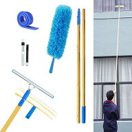 伸びる ロングモップ 外壁 ガラス ブラシ 高所 掃除 窓拭き ワイパー ロング モップ 業務用 高所 窓掃除 …