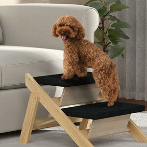 折りたたみ式犬用スロープ、ハイベッド付き滑り止めペット用階段 木製、ポータブルペット用スロープ、調節可能なペット用スロープ階段、多目的ペット用スロープ、軽量犬用階段、猫、ソ