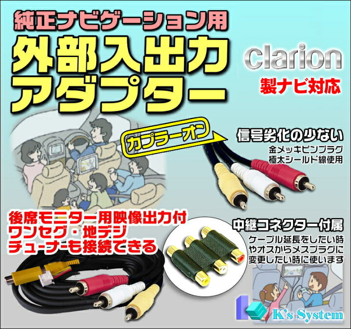楽天市場】クラリオン製・社外ナビ対応 NX614/NX614W 外部入出力 