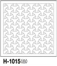 オリムパス 刺し子 花ふきん 布パック 丸毘沙門 ( まるびしゃもん ) 白 伝統柄 H-1015 刺し子布 刺しゅう さしこ 刺繍