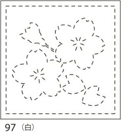 オリムパス 刺し子 花ふきん 布パック 桜 ( さくら ) 白 みんなできちゃうシリーズ 和柄 97 刺し子布 刺しゅう さしこ 刺繍 技法 手芸 ハンドメイド 材料