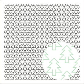 横田 DARUMA刺し子ふきん 一目刺し (白) 森　1152　(メール便可)