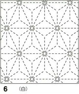 オリムパス 図案プリント済　花ふきん　布パック　麻の葉　(白)　6(白)　(メール便可)