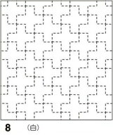 オリムパス 図案プリント済　花ふきん　布パック　十字つなぎ　(白)　8(白)　(メール便可)