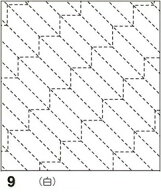 オリムパス 図案プリント済　花ふきん　布パック　矢羽根　[やばね] (白)　9　(メール便可)