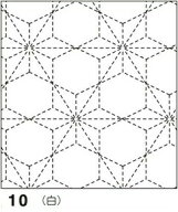 オリムパス　図案プリント済　花ふきん　布パック　飛び麻の葉　(白)　10(白)　(メール便可)