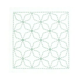 オリムパス 刺し子キット 花ふきん 角七宝 みんなできちゃうシリーズ 白地 刺しゅう さしこ 刺繍 手芸 ハンドメイド 材料　刺し子キット267　(取り寄せ品)　(メール便可)