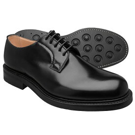 Church's チャーチ SHANNON R(Rubber sole) シャノン プレーントゥ ダイナイトソール BLACK ブラック ポリッシュドバインダーカーフ 【Fitting G】 ≪UK直輸入・正規品