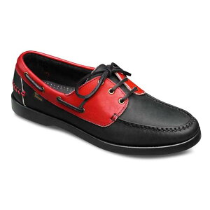 yԕizyL 3EzAllen Edmonds AGhY FIRST BASEMAN BOAT SHOES 41908 RED / BLACK bh/ubN Y{[gV[Y