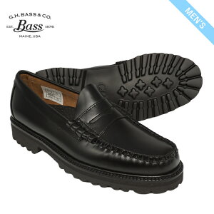 yԕizG.H.BASS oX LARSON WEEJUNS 90@[\ BLACK ubN o[\[ Y r[t[[t@[