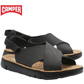 【CAMPER Oruga】 カンペール オルガ Black ブラック サンダル クロスストラップ フラット