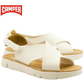 【CAMPER Oruga】 カンペール オルガ White オフホワイト サンダル クロスストラップ フラット