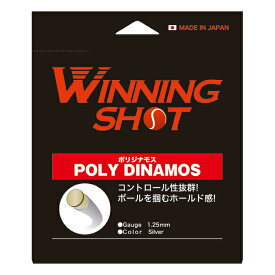 ウィニングショット(WinningShot)ポリジナモス 単張り[1.25mm/1.30mm/カラー：シルバー][M便 1/2](テニス 硬式 テニス用品 テニスガット ガット テニスストリングス ストリング 硬式テニス 硬式テニスガット テニスラケット ラケット ウイニングショット)