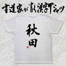 【秋田】書道家が書く漢字Tシャツ 都道府県Tシャツ 本物の筆文字を使用したオリジナルプリントTシャツ書道家が書いた文字を和柄漢字Tシャツにしましたpt1 ..