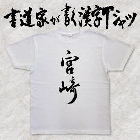 【宮崎】書道家が書く漢字Tシャツ おもしろTシャツ 都道府県Tシャツ 本物の筆文字を使用したオリジナルプリントTシャツ 和柄漢字Tシャツ pt1 ..