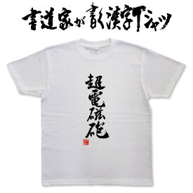 【超電磁放】書道家が書く漢字Tシャツ おもしろTシャツ 本物の筆文字を使用したオリジナルプリントTシャツ 和柄漢字Tシャツ pt1 ..