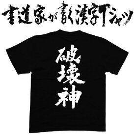 【破壊神】書道家が書く漢字Tシャツ おもしろTシャツ 本物の筆文字を使用したオリジナルプリントTシャツ書道家が書いた文字を和柄漢字Tシャツにしましたpt1 ..