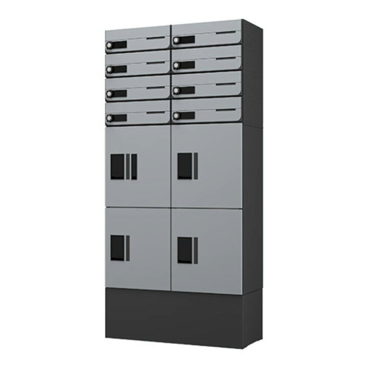 楽天市場】 ナスタ 集合住宅向け 宅配ボックス（H400x2プチ宅unit KS 