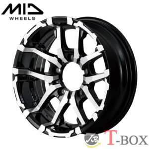 4本セット価格 16インチ 5.5J 5/139.7 MARUKA マルカ NITRO POWER M26 CROSS FANG ナイトロパワー M26 クロスファング ブラックメタリック/ミラーカット (BMP)