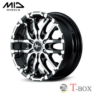 4本セット価格 17インチ 6.5J 6/139.7 MARUKA マルカ NITRO POWER M26 CROSS FANG ナイトロパワー M26 クロスファング ブラックメタリック/ミラーカット (BMP)