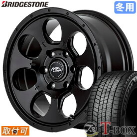 【タイヤ交換対象】 ムーヴキャンバス LA850S に適合 ■ 155/65R14 スタッドレスタイヤ ブリヂストン ブリザック WZ-1 BRIDGESTONE BLIZZAK WZ-1 ■ 14インチ ホイール マルカ マッドエージェント (SB)