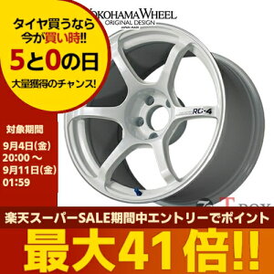 �P�i1�{���i 17�C���` 7.5J 5/100 YOKOHAMA WHEEL ���R�n�}�z�C�[�� ADVAN Racing RG-4 for European Cars �A�h�o�����[�V���O RG-4 �A���ԗp ���[�V���O�z���C�g���^���b�N�������O (WMR)