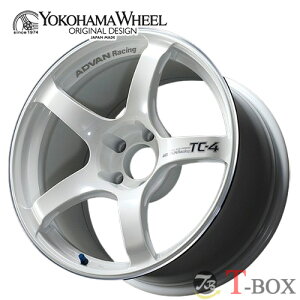 4�{�Z�b�g���i 18�C���` 8.5J 5/114.3 YOKOHAMA WHEEL ���R�n�}�z�C�[�� ADVAN Racing TC-4 �A�h�o�����[�V���O TC-4 ���[�V���O�z���C�g���^���b�N&�����O (WMR)