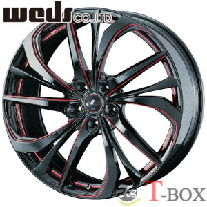 Pi1{i WEDS LEONIS TE 18inch 8.0J PCD:114.3 :5H J[:BK/SC[RED] EFbY IjX eB[C[