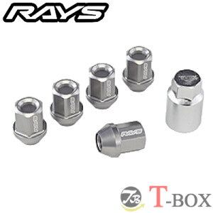 【現品限り!在庫あり】RAYS (レイズ) ジュラルミンロック&ナットセット L32 ストレートタイプ(5H用) カラー:ブラック サイズ:M12×1.5/M12×1.25