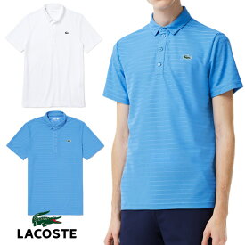 ラコステ(LACOSTE) GOLF ジャガードボーダーポロシャツ