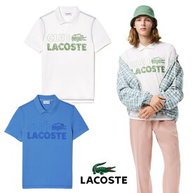 ラコステ(LACOSTE) ヴィンテージプリントポロシャツ　オーガニックコットン