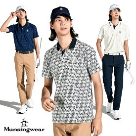マンシングウェア(Munsingwear) sunscreen モノグラムロゴプリントポロ