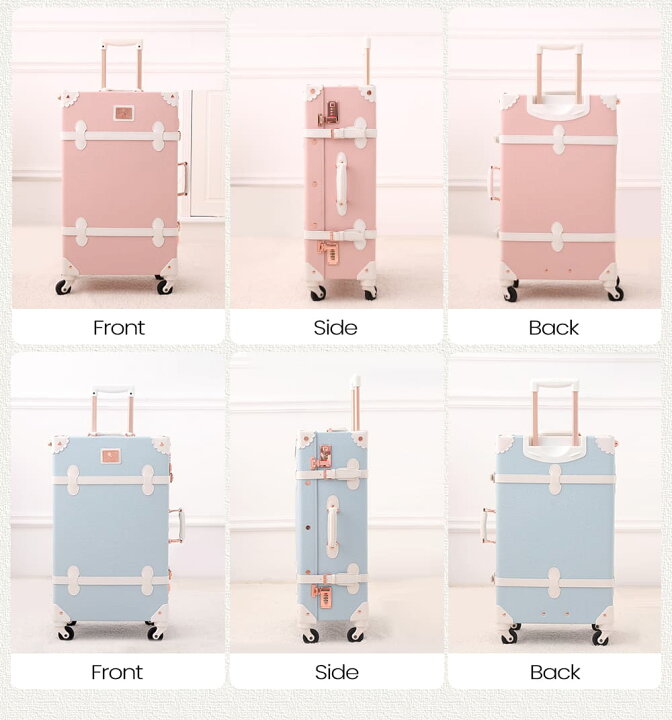 楽天市場】【uniwalker】スーツケース かわいい レトロ キャリーケース 