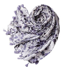 銀箔 ラベンダー パープル 大判ストール春夏 コットン 柔らかい レディース スカーフ 紫外線対策 スカーフ 女性 UV対策 ラベンダー 紫