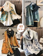 シルク風 大人気 全40種 大判 薄手 ストール 春夏秋 UV対策 シルク質感 UVカット ギフト プレゼント 福袋…